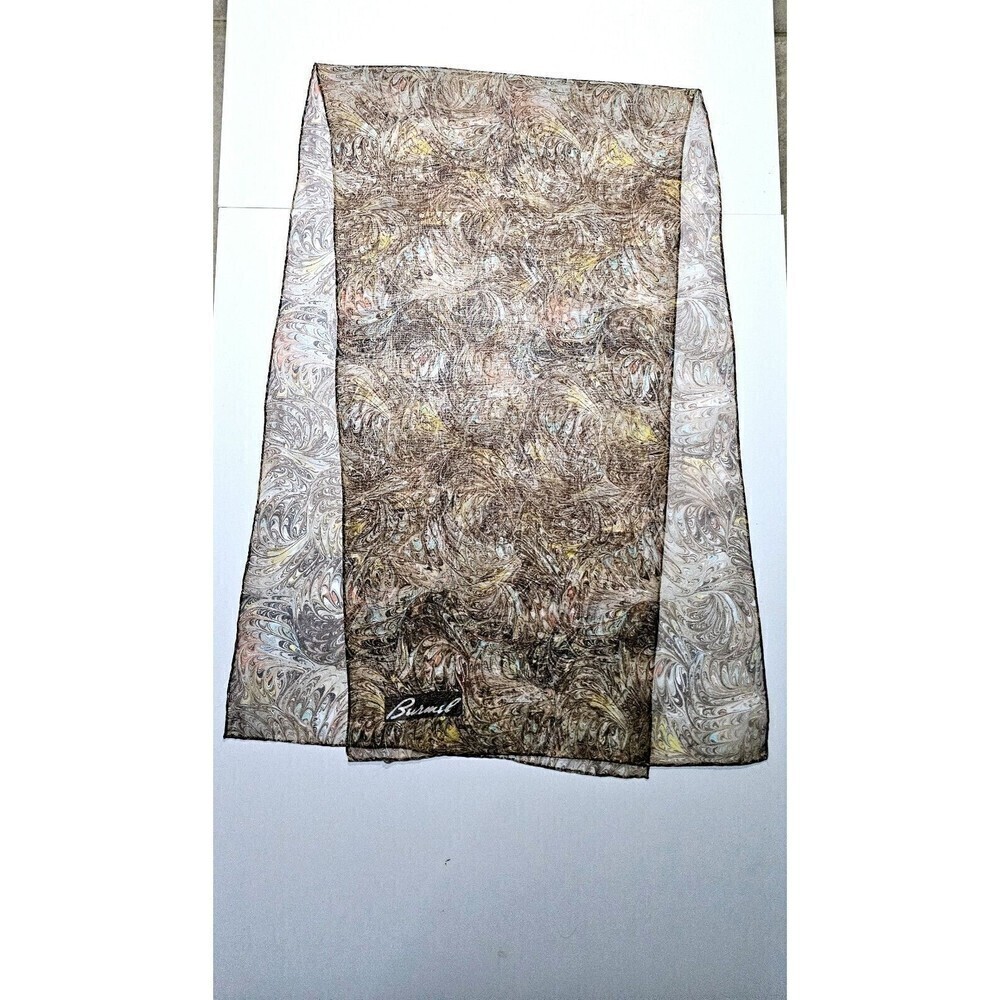 BURMEL Sheer Fall Colors Rectangular Scarf - Picture 4 of 6